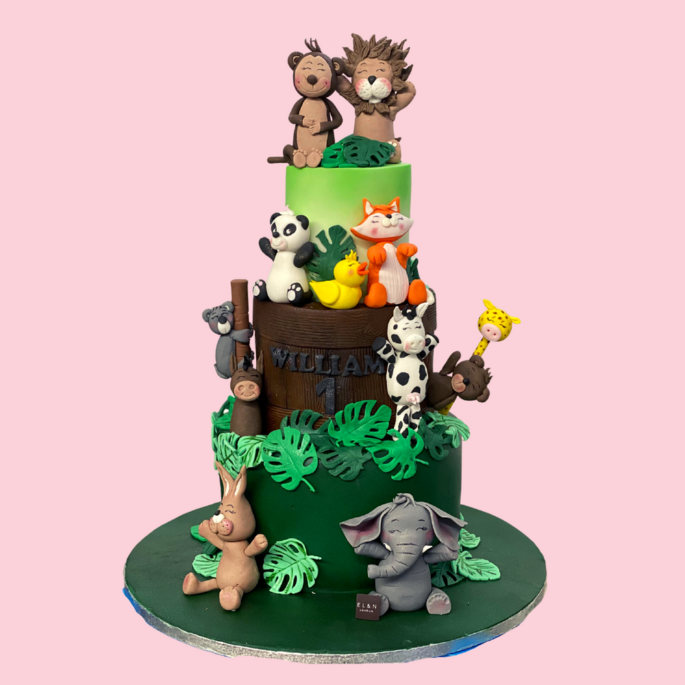 So cute! How to make a more special animal two-tier cake - Korean food -  YouTube